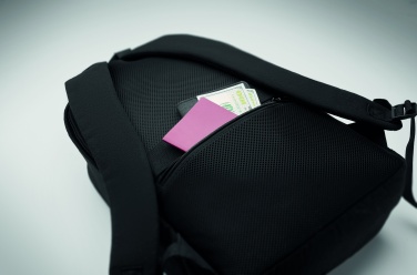 Logotrade promotional item image of: A 15-inch laptop backpack made of recycled pre-consumer cotton and recycled polyester with customizable printing.