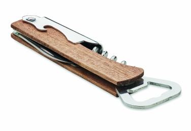 Logo trade promotional merchandise image of: 3 in 1 bamboo bottle opener WOOL