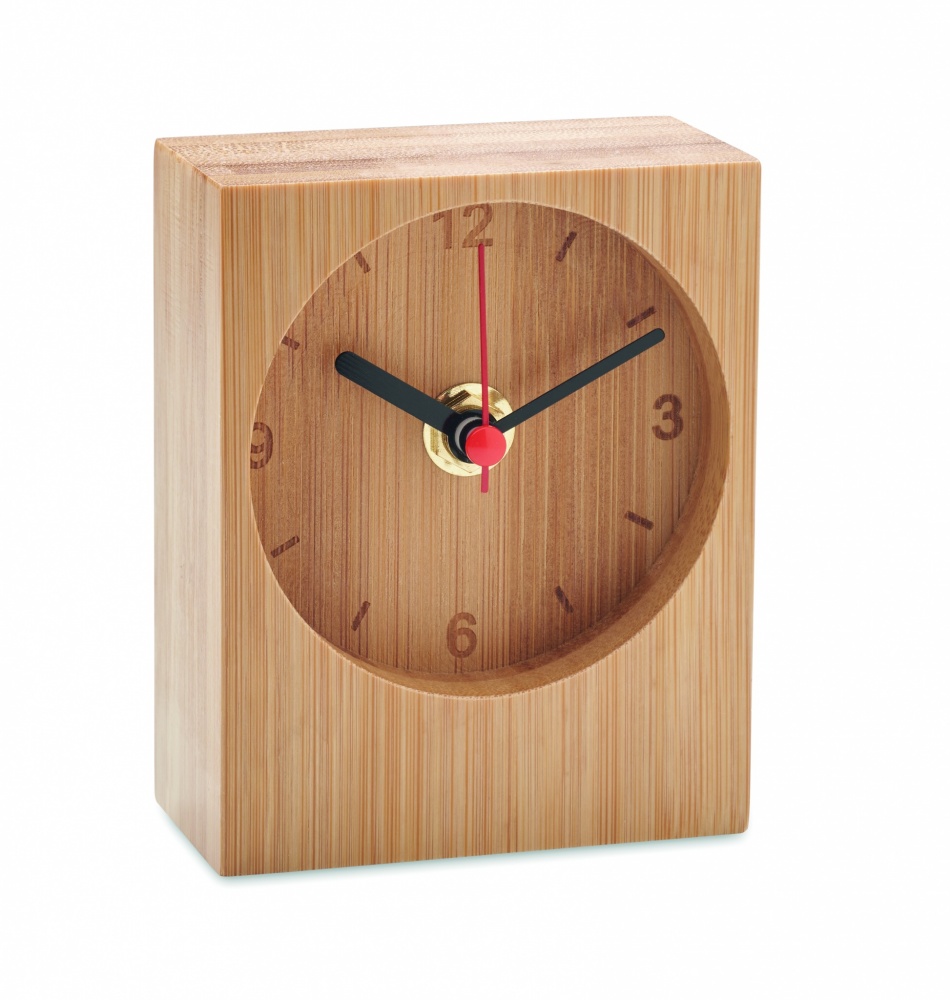 Logotrade promotional item picture of: Bamboo table clock