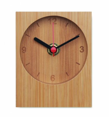 Logo trade corporate gift photo of: Bamboo table clock