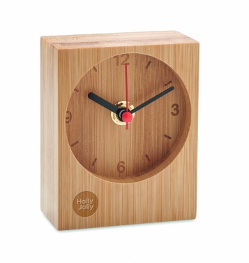 Logotrade promotional giveaway image of: Bamboo table clock