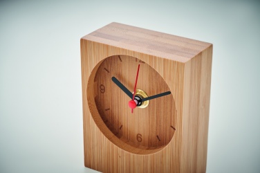 Logo trade advertising products picture of: Bamboo table clock