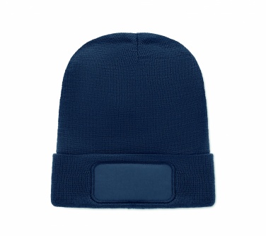 Logo trade business gifts image of: Unisex beanie RPET polyester