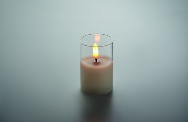 Logo trade promotional gifts picture of: LED wax candle in glass holder