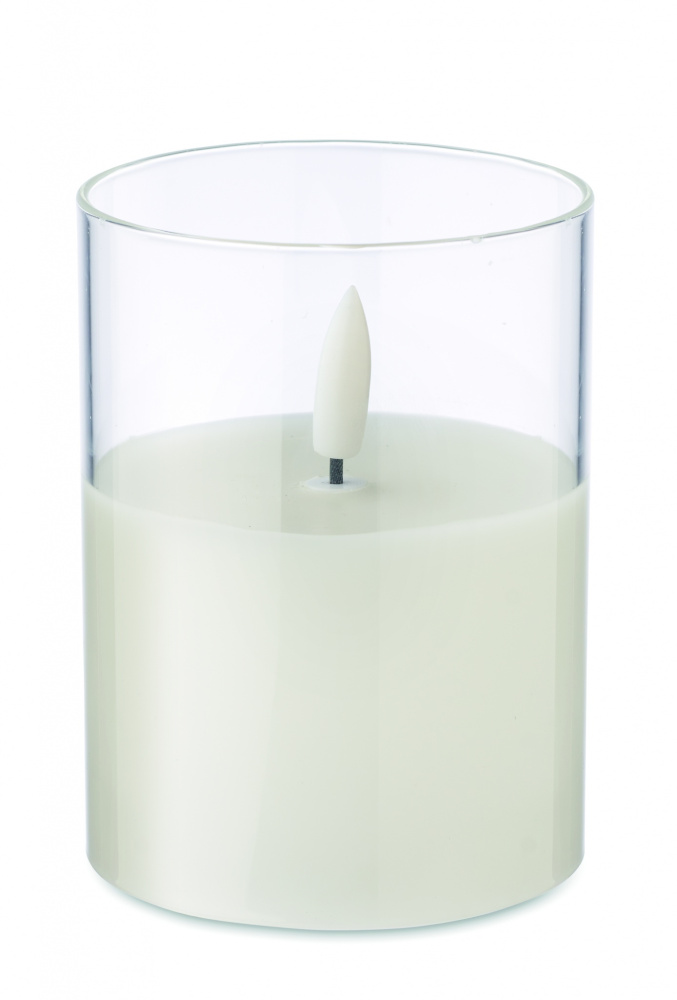 Logo trade promotional giveaway photo of: LED wax candle in glass holder