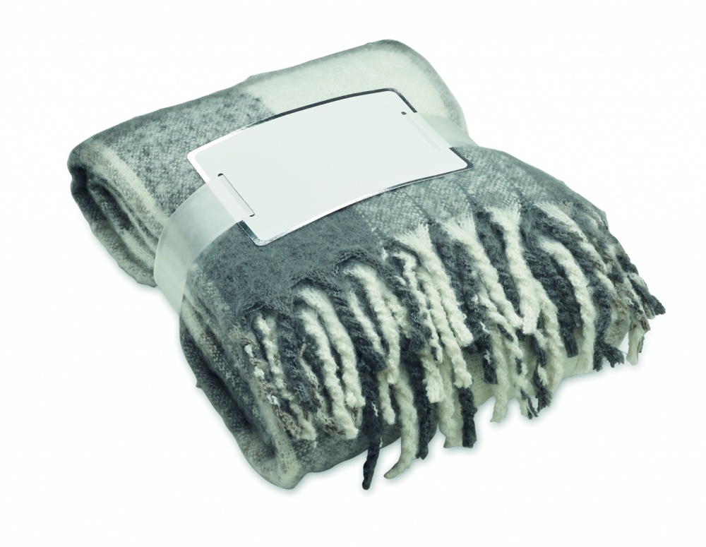 Logo trade promotional item photo of: Chequered mohair blanket