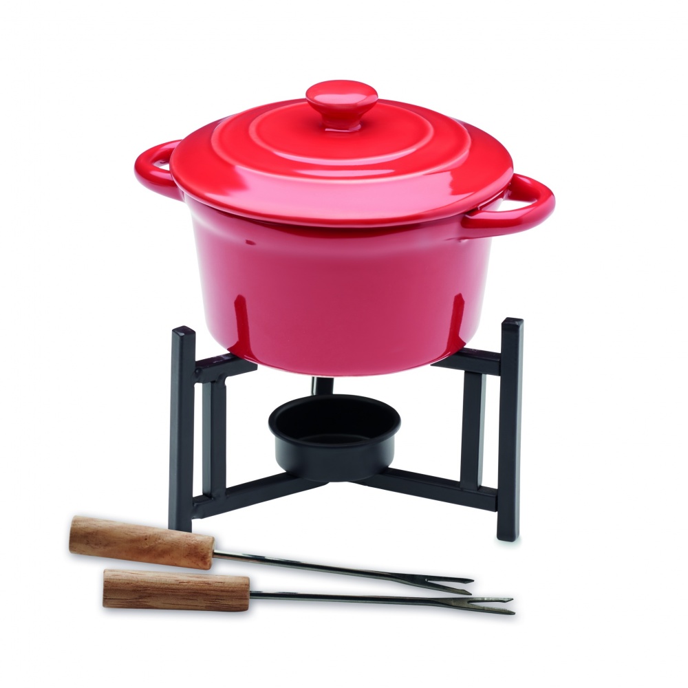 Logo trade promotional merchandise picture of: Ceramic fondue set 300 ml