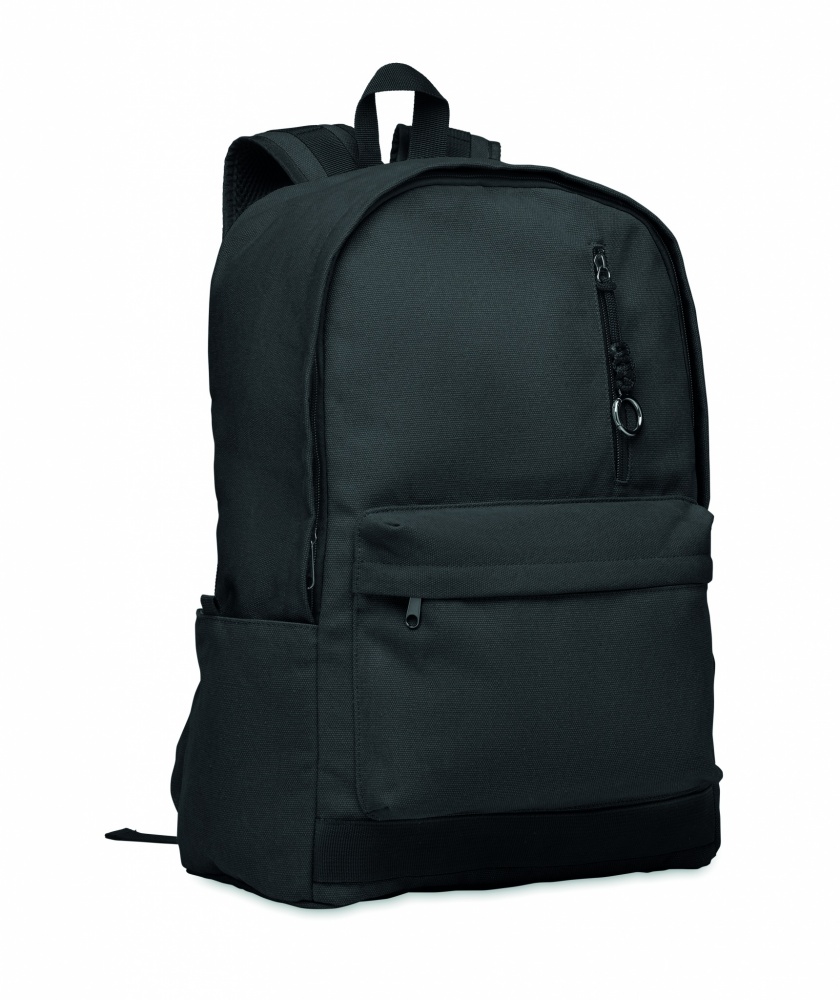 Logotrade corporate gift picture of: A 15-inch laptop backpack made of recycled pre-consumer cotton with customizable printing