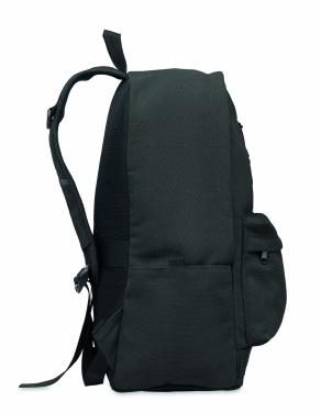 Logotrade corporate gift image of: A 15-inch laptop backpack made of recycled pre-consumer cotton with customizable printing