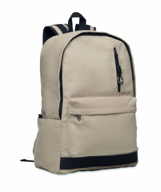 Logotrade promotional gift picture of: A 15-inch laptop backpack made of recycled pre-consumer cotton with customizable printing