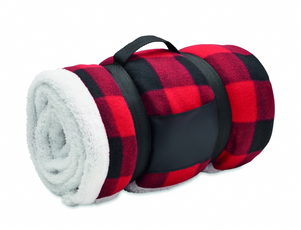 Logo trade promotional item photo of: RPET sherpa fleece blanket