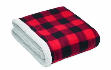 Logo trade corporate gifts picture of: RPET sherpa fleece blanket