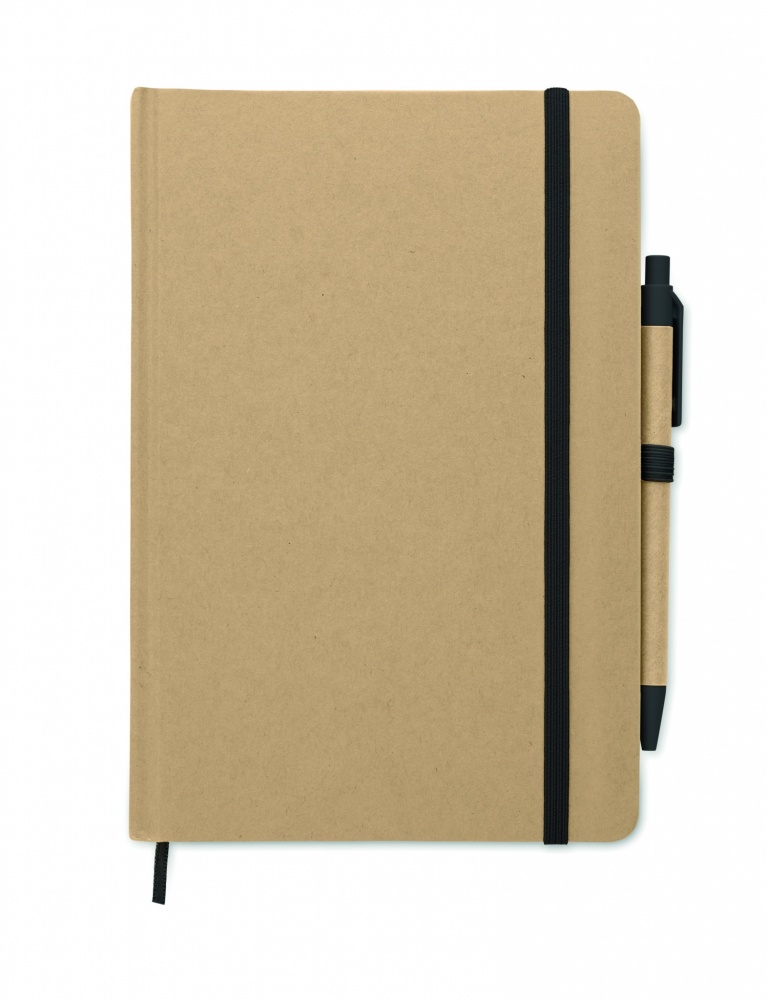 Logo trade business gifts image of: Caratil A5 notebook in recycled carton