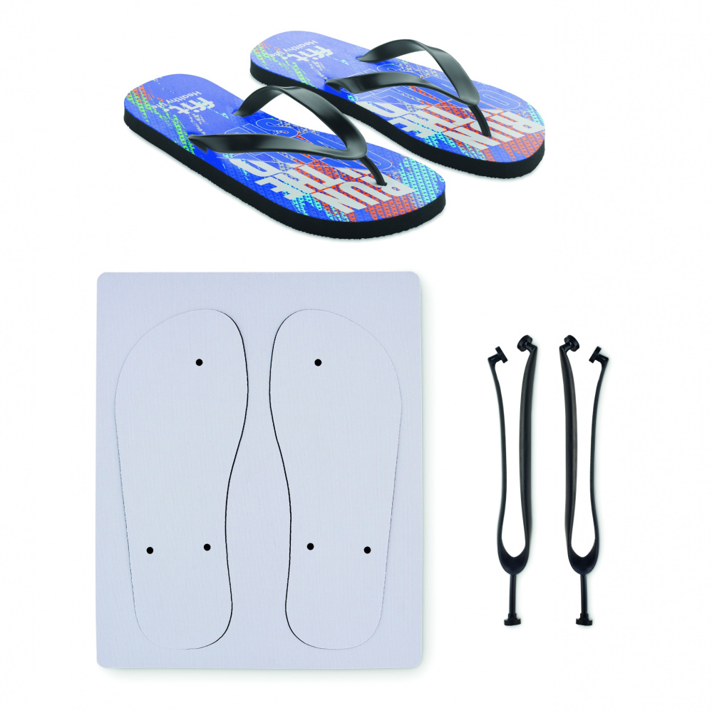 Logo trade promotional giveaways picture of: Sublimation beach slippers