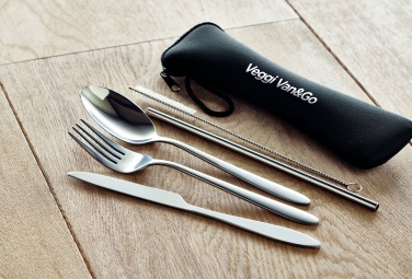 Logo trade promotional products image of: Cutlery set stainless steel