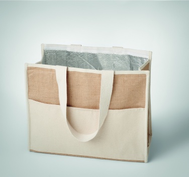 Logotrade corporate gift image of: Jute and canvas cooler bag