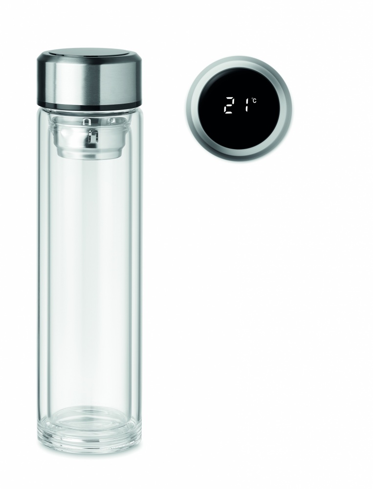 Logotrade promotional products photo of: Bottle with touch thermometer