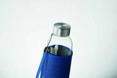 Logo trade promotional giveaways image of: Glass bottle in pouch 500 ml