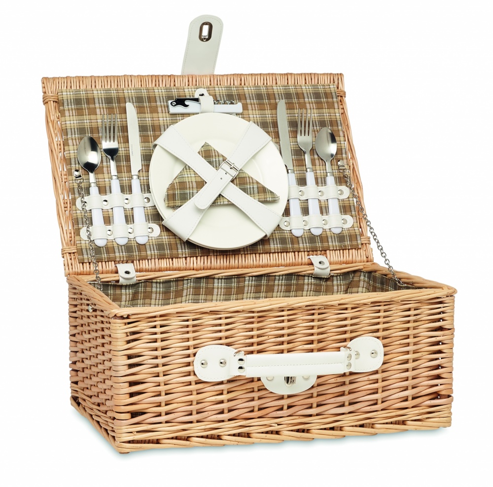 Logotrade corporate gift image of: Wicker picnic basket 2 people