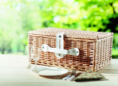 Logotrade promotional product picture of: Wicker picnic basket 2 people