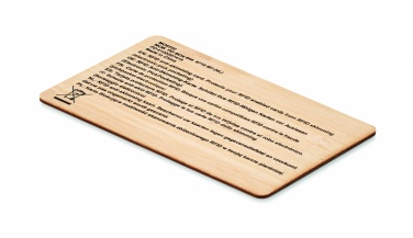 Logo trade promotional items picture of: RFID card in bamboo material