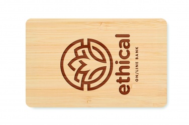 Logo trade promotional merchandise photo of: RFID card in bamboo material