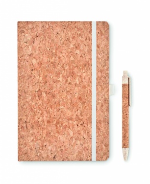 Logo trade promotional giveaway photo of: A5 cork notebook with pen