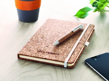 Logotrade promotional item picture of: A5 cork notebook with pen