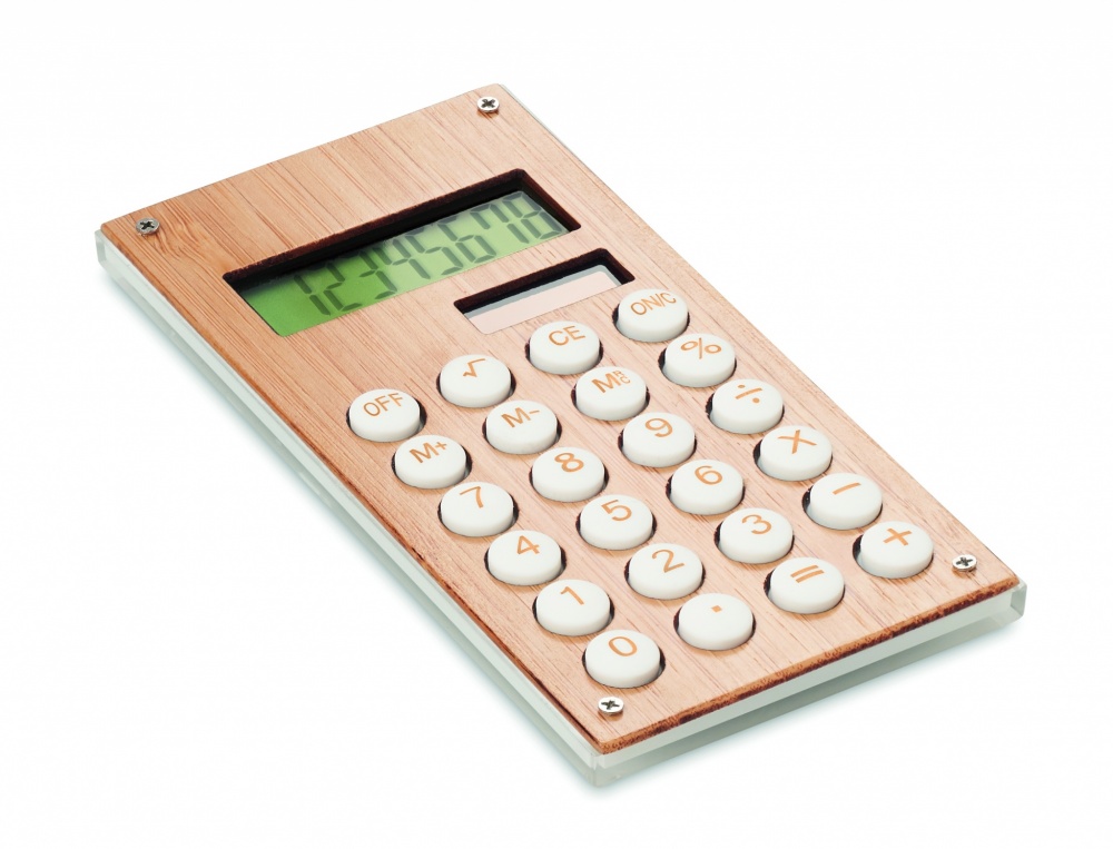 Logotrade promotional merchandise picture of: 8 digit bamboo calculator