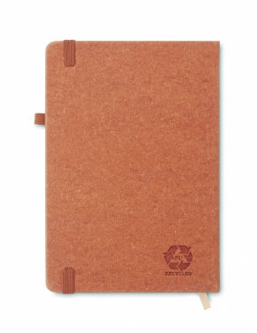 Logo trade corporate gifts image of: Recycled Leather A5 notebook