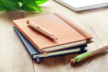 Logotrade promotional merchandise picture of: Recycled Leather A5 notebook