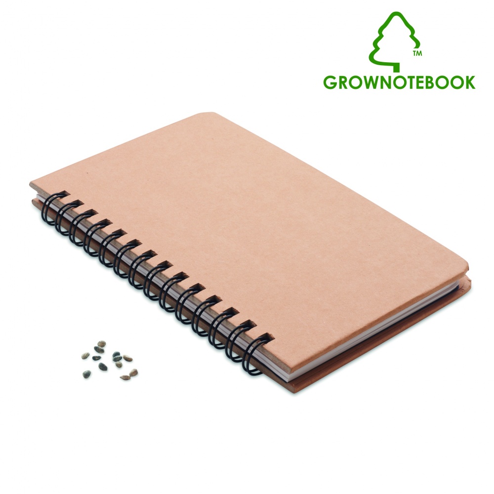 Logo trade promotional gifts image of: A5 Pine tree GROWNOTEBOOK™