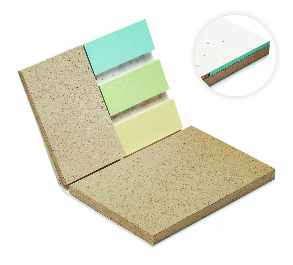 Logo trade corporate gifts image of: Grass/seed paper memo pad