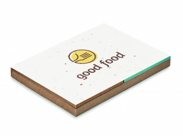 Logo trade promotional items picture of: Grass/seed paper memo pad