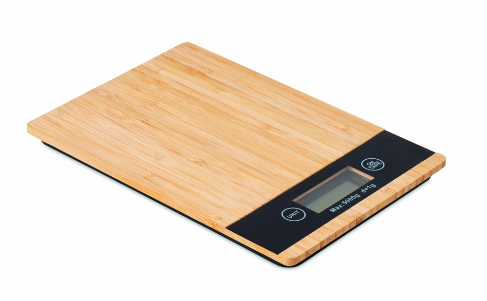 Logo trade promotional giveaways picture of: Bamboo digital kitchen scales