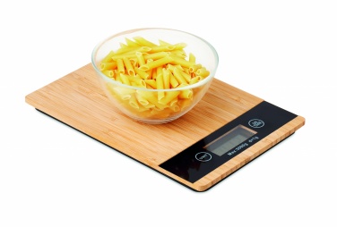 Logo trade promotional merchandise photo of: Bamboo digital kitchen scales