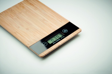 Logo trade promotional gifts image of: Bamboo digital kitchen scales