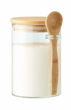 Logotrade corporate gift picture of: Glass jar with spoon 600 ml