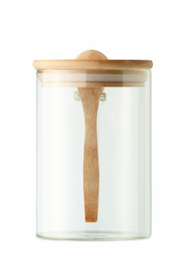 Logotrade corporate gift image of: Glass jar with spoon 600 ml