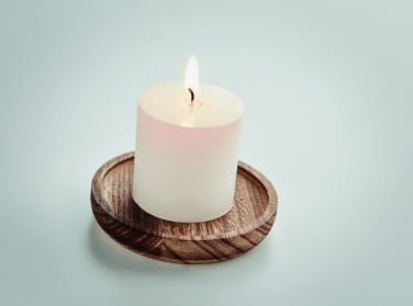 Logotrade business gift image of: Candle on round wooden base