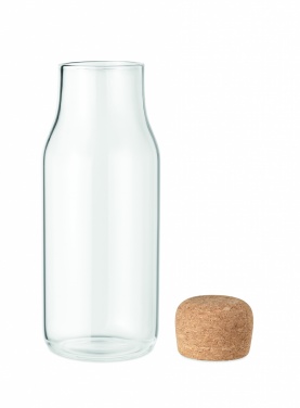 Logo trade promotional gift photo of: Glass bottle cork lid 600 ml