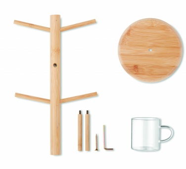 Logo trade promotional gifts image of: Bamboo cup set holder