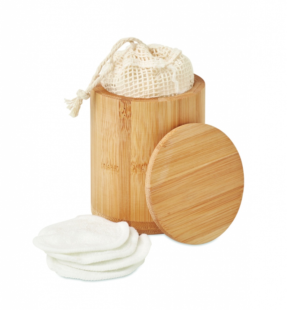 Logo trade advertising products picture of: Bamboo fibre cleansing pad set