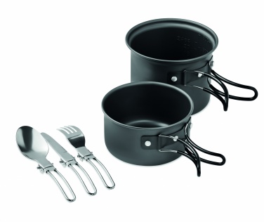 Logo trade promotional products picture of: 2 camping pots with cutlery