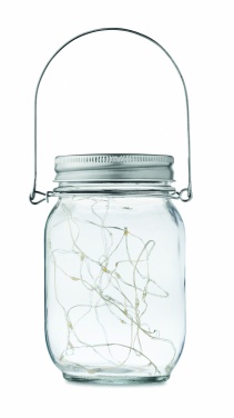 Logo trade business gifts image of: Solar mason jar outdoor lamp