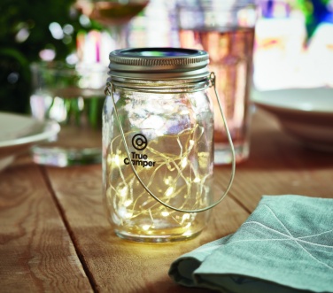 Logo trade corporate gift photo of: Solar mason jar outdoor lamp