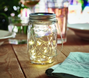 Logo trade promotional giveaway photo of: Solar mason jar outdoor lamp