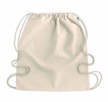 Logo trade promotional products image of: Organic cotton drawstring bag