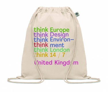 Logotrade advertising product image of: Organic cotton drawstring bag