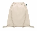 Organic cotton drawstring bag, Beige